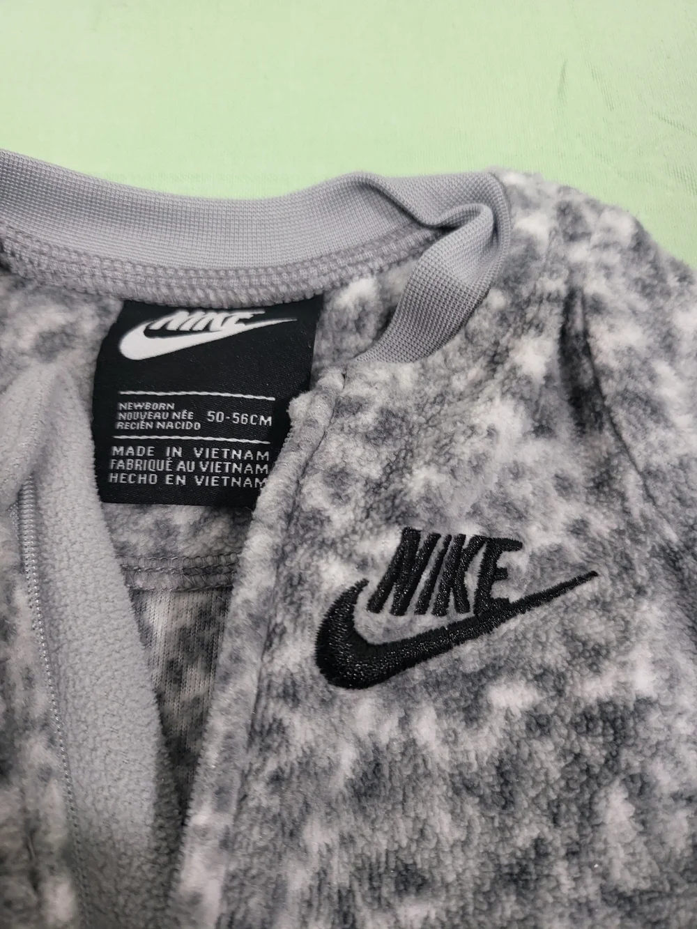 Nike Grey Baby One-Piece Footed Sleepers - 2-Pack
